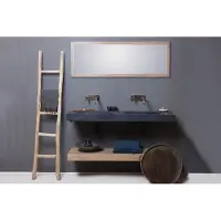 Forzalaqua Bellezza wastafel 160x50cm zonder kraangat graniet