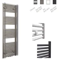 Sanicare design handdoekradiator 60x160cm midden aansluiting inox look