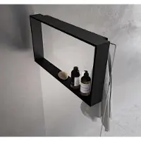 Novellini Frame hangend doucherek 60x8,5x40cm mat zwart