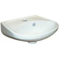 Jika fontein 37.5x28cm porselein ovaal 1 kraangat met overloop wit h8162610001041