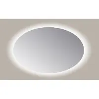 Sanicare Spiegel Ovaal Q-Mirrors 140x90 cm PP Geslepen LED Warm White Met Sensor