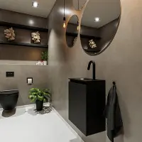 Mondiaz ture 40 cm toiletmeubel urban. Eden wastafel urban links 1 kraangat