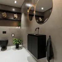 Mondiaz TURE 60cm toiletmeubel urban. EDEN wastafel urban midden geen kraangat