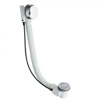Plieger badafvoercombinatie 6/4" m. waste regelbaar d.m.v. draaiknop 40mm klemaansluiting chroom