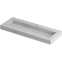 Ink Pitch Meubelwastafel 120x45cm Keramische Slab - Zonder Kraangaten - Calacatta - Rechthoekig - Wastafels - Meubelwastafels - 8718835129736