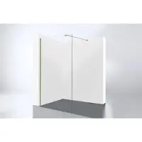 Best design Inloopdouche Dalis Nancy 100x200cm 8mm Nano Glas Mat Goud
