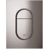 GROHE Arena Cosmopolitan S Bedieningspaneel Toilet - Verticaal - Dual Flush - Hard graphite (glanzend antraciet) - Slank formaat