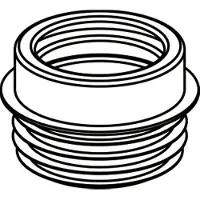 Wisa NKS Closetafvoermanchet L9cm Kunststof Wit 7000120205