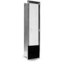 Looox Closed Inbouw Reserverolhouder 17.3x74x14cm - 6 rollen - zwart mat cl1-mz