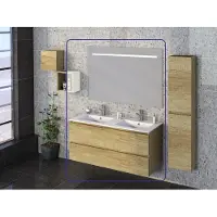 Wiesbaden Badmeubelset excellence sephia 120x60x46 cm eikenhout look