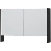 Ink SPK3 Spiegelkast 2 Deuren - 120x74cm - Mat Zwart - Spiegels, Spiegelkasten - 8718835090852