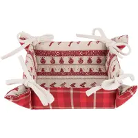 Clayre & Eef Rode Broodmandje 35*35*8 cm NOC47