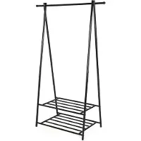 Bobbel Home - Kledingrek met Schoenenrek in Metaal - Zwart