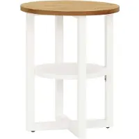 vidaXL Bijzettafel 40x50 cm massief eikenhout
