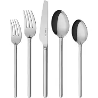 Sola New Dutch Bestekset 6 Persoons - 24 Delig RVS Bestek Set - Zilverwit Edelstaal 18/10 - Vaatwasserbestendig - Zilver