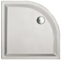 Plieger Liberty douchebak kwartrond 90x90x19cm met paneel en poten wit
