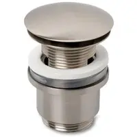 Plieger Afvoerplug Wastafel – Clickwaste Afvoerplug 5/4” – Clickclack – Met Overloop – Inox