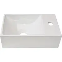 Best design Wonder fontein 29x18x9.5cm 1 kraangat rechts keramiek wit