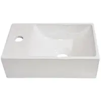 Best design Wonder fontein 29x18x9.5cm 1 kraangat links keramiek wit