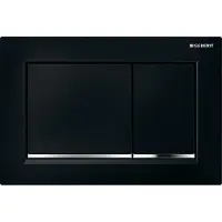 Geberit Omega 30 bedieningsplaat 2-knops front/planchetbediening Zwart-Chroom-Zwart