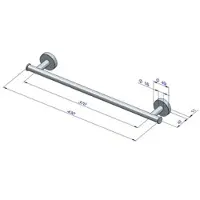 Plieger Como handdoekbeugel magnetisch 43cm RVS-look