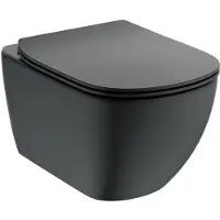 Ideal standard Tesi - Hangend toilet met SoftClose wc bril, Aquablade, zwart T3546V3