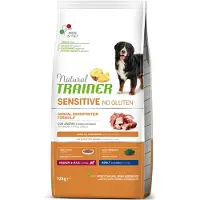 NATURAL TRAINER 2x12kg Sensitive No Gluten Adult Medium/Maxi Eend Naturel Trainer