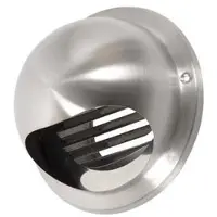 Plieger Bol Buitenrooster - ø100 mm - RVS