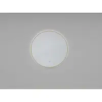 Wiesbaden Ronde Spiegel Novi met LED, Dimbaar 60 cm Geborsteld Messing