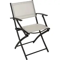 Progarden Pro Garden Vouwstoel/ Klapstoel/ Tuinstoel/ Campingstoel - met armleuning - 54X56X83.5cm - Wit