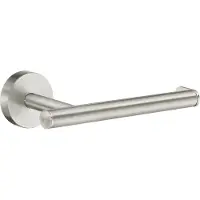 Smedbo Home Toiletrolhouder Recht Zonder Klep - Geborsteld Nikkel - Messing - Accessoires, Toilet accessoires, Toiletrolhouders - 7391447093742