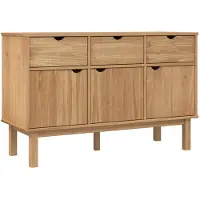 vidaXL Dressoir OTTA 114x43x73,5 cm massief grenenhout