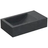 Proline Fontein - 0 kraangaten - wasbak links - natuursteen Blue stone 0300257P