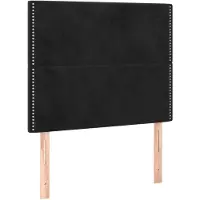 vidaXL Hoofdbord zwart 100x5x118/128 cm fluweel