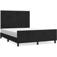 vidaXL Bedframe zonder matras, zwart, 140x200 cm, fluweel