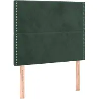 vidaXL Hoofdbord donkergroen 100x5x118/128 cm fluweel