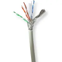 Nedis Netwerk Kabel Rol | CAT6 | Stranded | S/FTP | Koper | 305.0 m | Binnenshuis | Rond | LSZH | Grijs | Gift Box - CCBG8528GY305