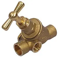 BPE stopkraan met aftapgelegenheid 22x22mm soldeer