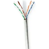 Nedis Netwerk Kabel Rol | CAT6 | Solid | U/UTP | CCA | 100.0 m | Binnenshuis | Rond | PVC | Grijs | Gift Box