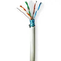 Nedis F/UTP CAT6 Gigabit netwerkkabel met vaste aders - AWG24 / LSZH / grijs - 100 meter