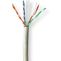 Nedis Netwerk Kabel Rol | CAT6 | Solid | U/UTP | Koper | 100.0 m | Binnenshuis | Rond | LSZH | Grijs | Gift Box - CCBG8525GY100S