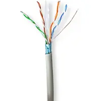 Nedis Netwerk Kabel Rol | CAT6 | Stranded | F/UTP | CCA | 305.0 m | Binnenshuis | Rond | PVC | Grijs | Gift Box - CCBG8522GY305