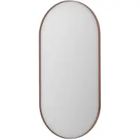 Ink SP20 Spiegel Ovaal In Kader 60x120cm - Geborsteld Koper - Glas - Ovaal - Spiegels, Badkamerspiegels - 8718835159634
