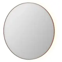 Ink SP17 Spiegel Rond In Kader 120cm Indirecte LED - Geborsteld Koper - Glas - Rond - Spiegels, Badkamerspiegels - 8718835159573