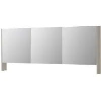 Ink SPK3 Spiegelkast 3 Deuren - 180x74cm - Mat Kasjmier Grijs - Spiegels, Spiegelkasten - 8718835150174