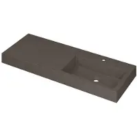 Ink Momento Meubelwastafel 120x45cm Quartz - Rechts - 1 Kraangat - Beton - 8718835160456 - Rechthoekig - Wastafels, Meubelwastafels
