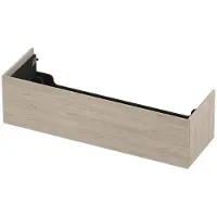 Ink Onderkast 140x45cm - Push To Open - 1 Lade - Ivoor Eiken - Badkamermeubels, Wastafelonderkasten - 8718835156275