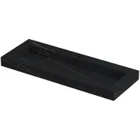 Ink Pitch Meubelwastafel 120x45cm Keramische Slab - Centraal - 1 Kraangat - Lauren Black Mat - 8718835129798 - Rechthoekig - Wastafels,