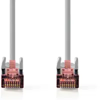 Nedis CAT6 netwerkkabel | RJ45-plug | RJ45-plug - S/FTP | 15,00 m | Rond | LSZH | Grijs | Label