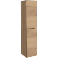 Crosswater Glide II Badkamerkast - 35x35x160cm - greeploos - windsor oak (hout) GL3516F2WO